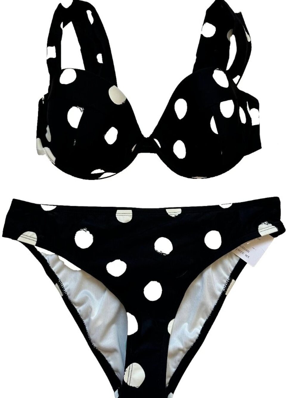 NWT Kate Spade Dots Underwire Bikini Top & Botton Set
